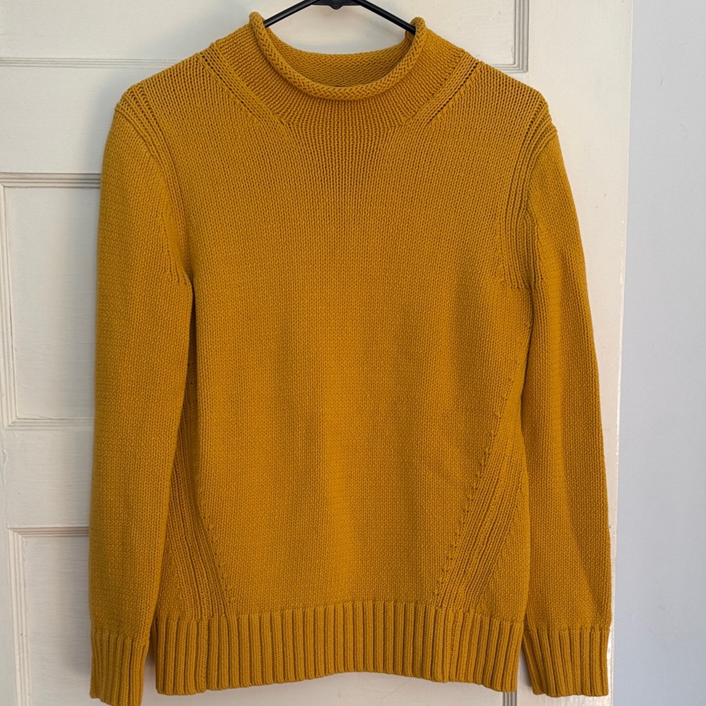 JCrew Mustard Yellow Mock Neck Women's Sweater